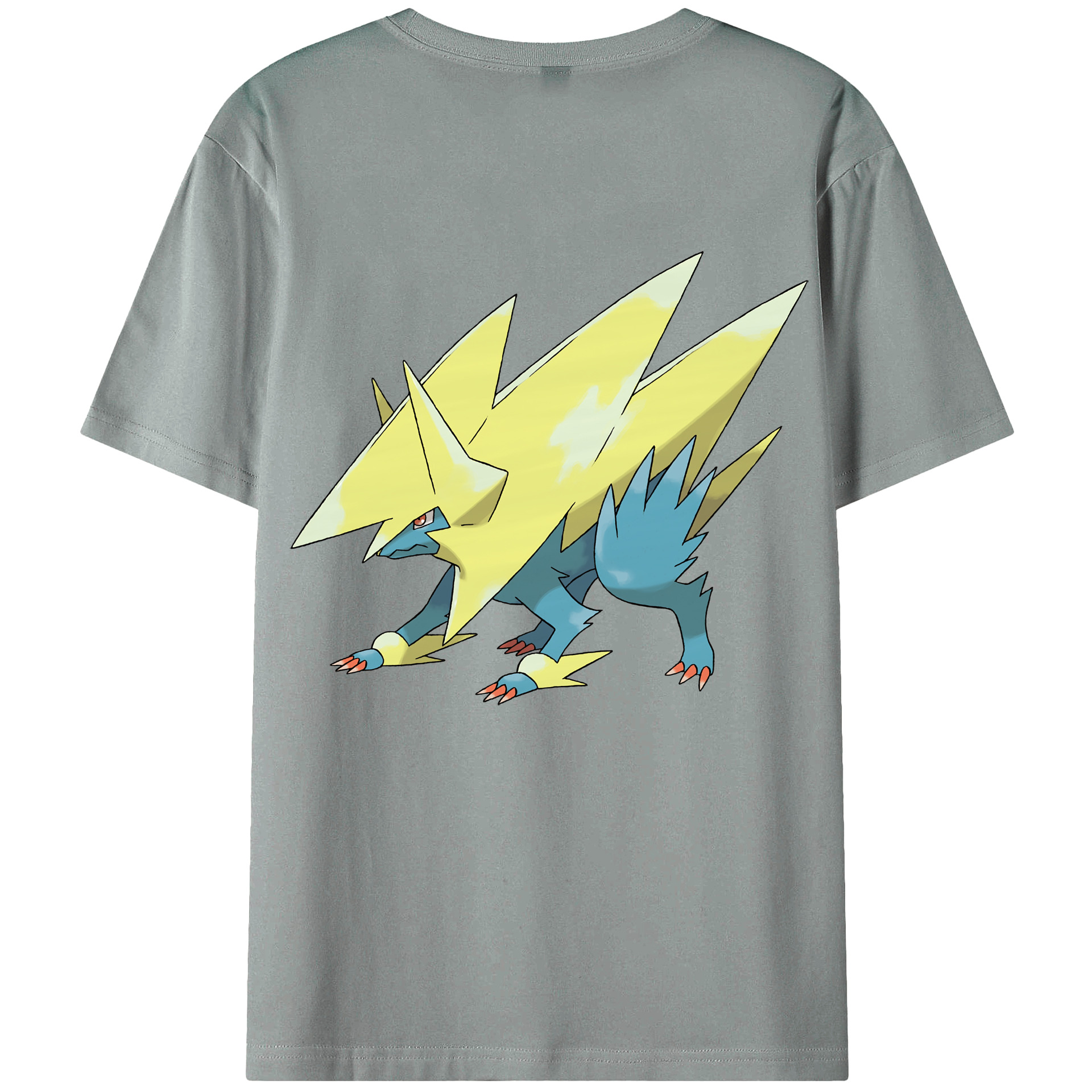 （画像用） ポケットモンスター Pokémon 綿100％ メンズ半袖Tシャツ（バックプリント） 通気性